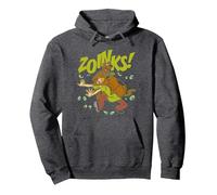 Scooby-Doo Shaggy Zoinks Sudadera con Capucha, Unisex para Adultos, Jaspeado Oscuro, S