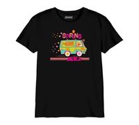 Scooby-Doo! «Spring Roll The Mystery Machine» BOSCOOBTS032 - Camiseta para niño, Color Negro, Talla 10 años, Negro, 10 Años