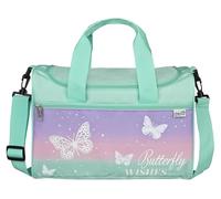 Scooli - Bolsa de Deporte Infantil Butterfly Wishes - Compartimento Principal Espacioso - Bandolera Ajustable - Diseño de Mariposa - Resistente