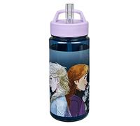 Scooli Botella para niños con diseño de Frozen - Botella de agua de plástico sin BPA - Capacidad aprox. 500 ml - pajita integrada - ideal para guardería y escuela