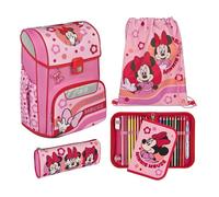 Scooli EasyStart Juego de mochilas escolares 5 piezas rosa