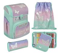 Scooli - EasyStart set de mochila escolar - mochila escolar ergonómica para primaria - set de varias piezas - Butterfly Wishes