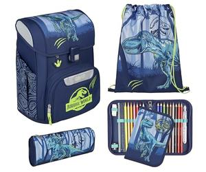 Scooli - EasyStart set de mochila escolar - mochila escolar ergonómica para primaria - set de varias piezas - Jurassic World