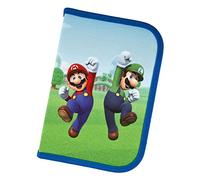 Scooli - Estuche Escolar Relleno de Super Mario - Estuche Completo con lápices Estuche Escolar Todo en uno - Práctico para el Colegio - para niños a Partir de 6 años