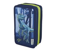 Scooli - Estuche Escolar Triple Jurassic World - Estuche Escolar Triple Relleno con lápices y Accesorios Von Ideal para la Escuela, el Tiempo Libre y los Viajes - a Partir de 6 años