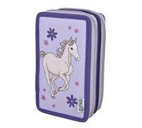 Scooli - Estuche Escolar Triple Magic Horse - Estuche Escolar Triple Relleno con lápices y Accesorios Ideal para la Escuela, el Tiempo Libre y los Viajes - a Partir de 6 años