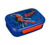 Scooli Fiambrera de plástico Spider-Man con inserto y clip de cierre, fiambrera, regalo para niños