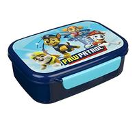 Scooli PPAT9903 Fiambrera de plástico con 2 clips, la Patrulla Canina, fácil de abrir y cerrar, sin BPA ni ftalatos, aprox. 18 x 13,5 x 6 cm