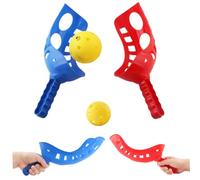 Scoop Ball Game, 2 juegos Scoop Ball Yard Juego para padres e hijos incluye 4 cucharadas y 2 bolas Picnic en la playa resistente a impactos al aire libre Juegos familiares para niños, adultos