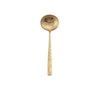 scoop de helado, Cucharón de sopa ergonómico acero inoxidable 304, mango largo, multicolor engrosado profundo for guiso(Gold)
