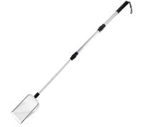 Scooper de caca de pollo extensible de 22-42 pulgadas, 3 secciones SCOOP DE MEDILLA DE MELA FINA DE ACERO ACERADO, Diseño desmontable y colgante para gallina, basura de gatos y desechos de masco