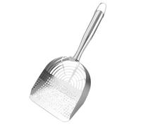 Scooper de camada, Cuchara de de Acero Inoxidable,Scooper de Gato de Metal | Mango Ergonómico, Caca de Gatito Hueco Hueco, Suministros para Mascotas, Salva una Clara
