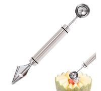 Scooper de frutas y baller, cucharada de baller de sandía | Cuchara de baller de doble cabeza para sandía - Cuchara de helado Sorbete Ball Spoon de acero inoxidable para mantequilla