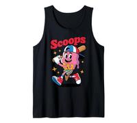 Scoops Baseball Ice Cream Cono Vintage Deportes Jugadores & Fans Camiseta sin Mangas