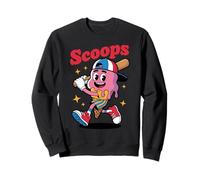 Scoops Baseball Ice Cream Cono Vintage Deportes Jugadores & Fans Sudadera