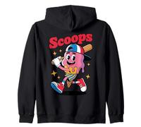 Scoops Baseball Ice Cream Cono Vintage Deportes Jugadores & Fans Sudadera con Capucha