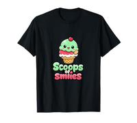 Scoops of Smiles Kawaii Chibi Ice Cream Personaje Camiseta
