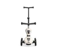 Scoot and Ride Highwaykick 1 Push & Go Gris - 2 en 1 con Asiento y Barra de Empuje - Altura Regulable - para niños de 1 a 5 años - Personalizado con Nombre
