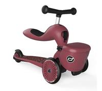 Scoot & Ride Highwaykick 1 Lifestyle Kickboard con asiento y caja de almacenamiento, patinete 2 en 1, bicicleta a partir de 1 2 años, manillar creciente, altura ajustable, sin herramientas, Wildcat