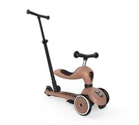 Scoot & Ride Highwaykick 1 Push and Go Kickboard con asiento, patinete infantil 2 en 1, rueda con manillar a partir de 1 2 años, altura ajustable sin herramientas (mocha)
