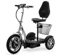 VELECO 3 ruedas plegable Dispositivo de Movilidad Trike ZT16 (NEGRO) (Plata)