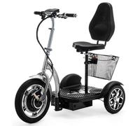 VELECO 3 ruedas plegable Dispositivo de Movilidad Trike ZT16 (NEGRO) (Plata)
