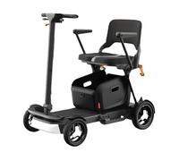 Scooter De Movilidad De 4 Ruedas,Scooters De Viaje Portátiles Ligeros,con Neumáticos Antipinchazos para Todo Terreno,135Kg De Capacidad De Peso, para Viajes, Adultos, Ancianos White,10A
