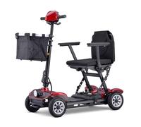 Scooter De Movilidad Eléctrica De 4 Ruedas,Scooter De Movilidad Para Adultos,Sillas De Ruedas Plegables Para Adultos Livianos,Silla De Ruedas Eléctrica,Con Cargador Y Canasta Incluidos red