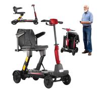 Scooter De Movilidad Plegable Automático,Vehículo Eléctrico De Cuatro Ruedas,Freno Electromagnético,Motor De 180 W,Capacidad De Carga Máxima 120 Kg,Para Todo Terreno. Manual folding,10A