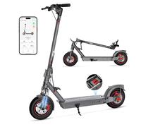 Scooter eléctrico 10 Pulgadas eléctrico Pasos Adultos con suspensión y aplicación, Plegable E Step 36V 10.4AH batería 25 kmh Velocidad 400W Motor, Scooter eléctrico con Doble Freno y Amortiguador