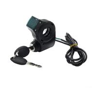 Scooter eléctrico, bloqueo de interruptor de manillar, pantalla digital, llave eléctrica impermeable para bicicleta eléctrica de 10 pulgadas, bloqueo de seguridad ABS negro para componentes de