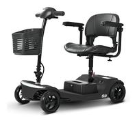 Scooter Eléctrico de Movilidad - 15km de Autonomía, Freno Electromagnético, Ruedas Antipinchazos y USB (Negro)