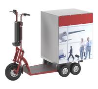 Scooter eléctrico de transporte XXL PRO 5 ruedas, con caja