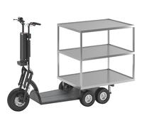 Scooter eléctrico de transporte XXL PRO 5 ruedas, con estantería