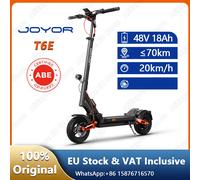 Scooter Eléctrico JOYOR T6E con Certificación ABE, Scooter con Doble Freno de Disco y Señales de Giro Delanteras y Traseras Black