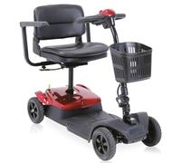 Scooter eléctrico para discapacitados Mobility 200, color blanco, carga máxima 113 kg (rojo)