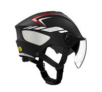 Scooter Helmet - Adult Double Visor Motorcycle Helmet, Hard-Shell Adjustable Gear | Riding Travel Commuting Outdoor Use, Men Women Family Friends, Impect Protection Support, Safe Comfortable Riding