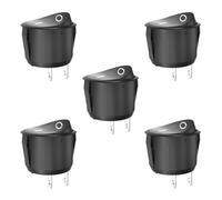 SCOOYUCK 5 interruptores basculantes redondos, Conmutador Interruptor Cruzamiento, SPST 23 mm, 2 pines, 12 V, 24 V, 125 V, 250 V, para coche, barco, electrodomésticos