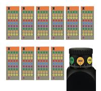 Scope Turret Stickers - 10 Sheet Adjustment Label Set, Strong Adhesion Scope Marking Accessories, Precision Reference Decals for Long Range Target Practice | Durable Outdoor Use