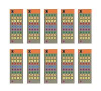 Scope Turret Stickers, 10 Sheet Label Set, Long Range Marking Adhesive Size Precision Tracking System Strong Grip Design, Optics Adjustment Accessory, Outdoor Sport Security Game Yard 12,7 x 5 cm