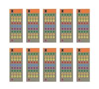 Scope Turret Stickers - Strong Adhesion Tags for Caps | 10 Sheet Pack with 12.7x5cm Size, Long Range Targeting Accessory, Fits Most Scope Caps, Outdoor Sport, Security Game, Yard Use