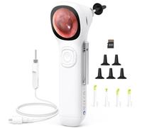 ScopeAround Otoscopio Digital con Pantalla IPS, otoscopio de Video Inteligente HD de 720p con luz, otoscopio para el oído con cámara de eliminación de Cera de oído, comprobador de oídos, Encendido y