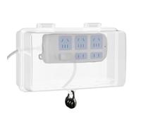 SCOPIA CASSE - Funda de enchufe externo, hub de alimentación | Reproducción de lluvia bloqueable, bandeja de carga resistente a la intemperie, contenedor para cables de tierra, cubierta de extensos