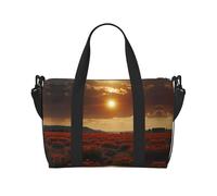 Scorching Sun - Bolsa de viaje estampada con correa ajustable para el hombro, adecuada para viajes y deportes