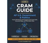 Score 5 Cram Guide: AP U.S. Government & Politics: Visual 2026 Review with Supreme Court Case Cards, Document Maps, and FRQ Attack Plans