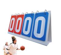 Scoreboard Flipper, Table Top Scoreboard, 6.3in Waterproof 4 Digital Portable Score Keeper, Sport Tabletop Flipper for Badminton, Volleyball, Football, Game Tracker