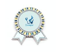 Scorpio Cool Create Icon Art Deco Fashion Badge Broche para ganador de medalla, Medium, Metal