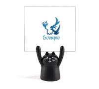 Scorpio Cool Create Icon Art Deco Fashion Memo Holder Cartoon Black Cat Stand Decoración