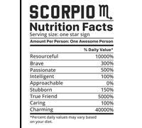 'Scorpio' Horoscope Notebook: 8x10 Cornell Lined Journal | 120 Pages | Black & White Astrology-Themed Writing Notebook