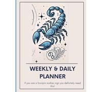SCORPIO WEEKLY AND DAILY PLANNER, 8.5"x11" inches Blue - Celestial Color
